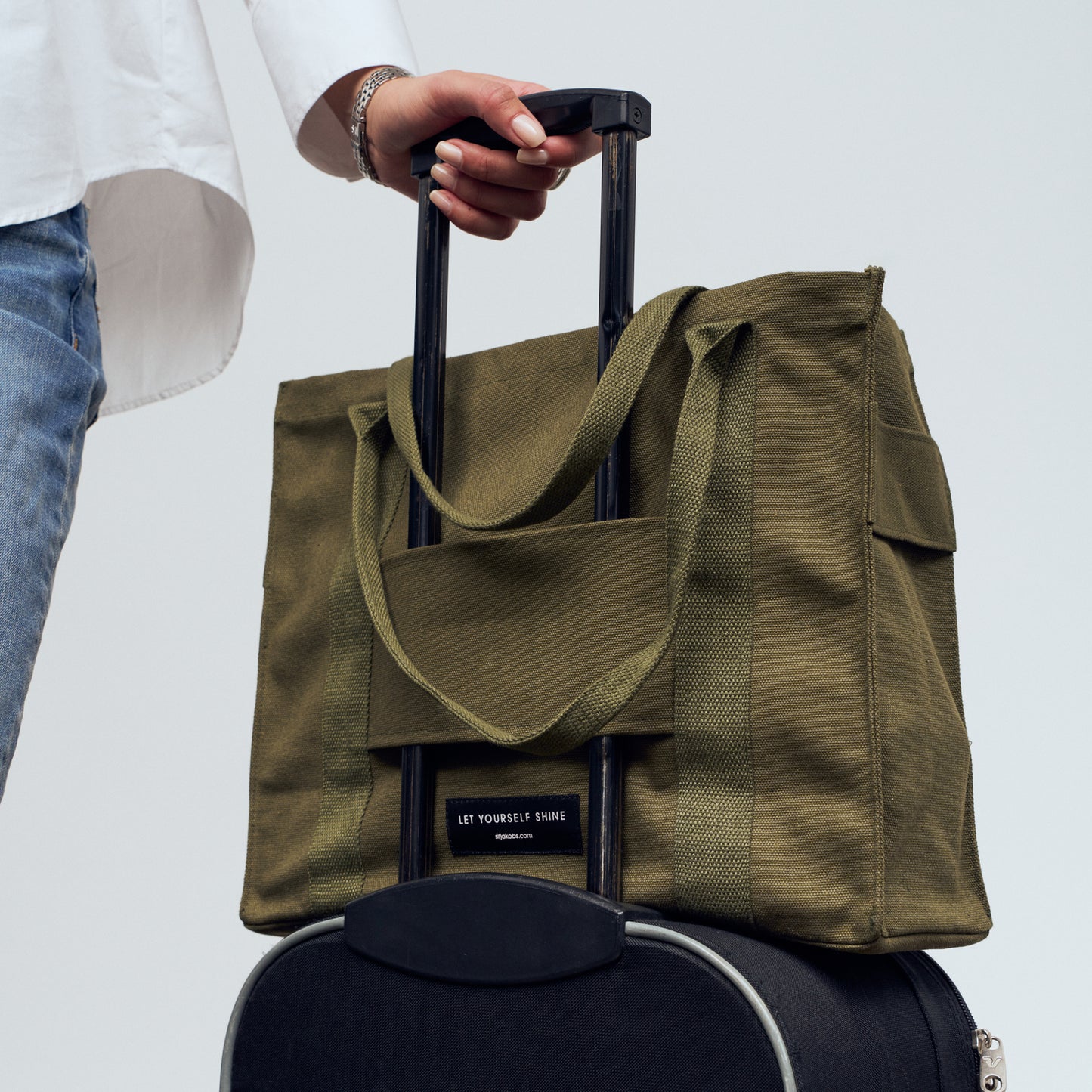 Tote bag Khaki Green - Sif Jakobs Jewellery