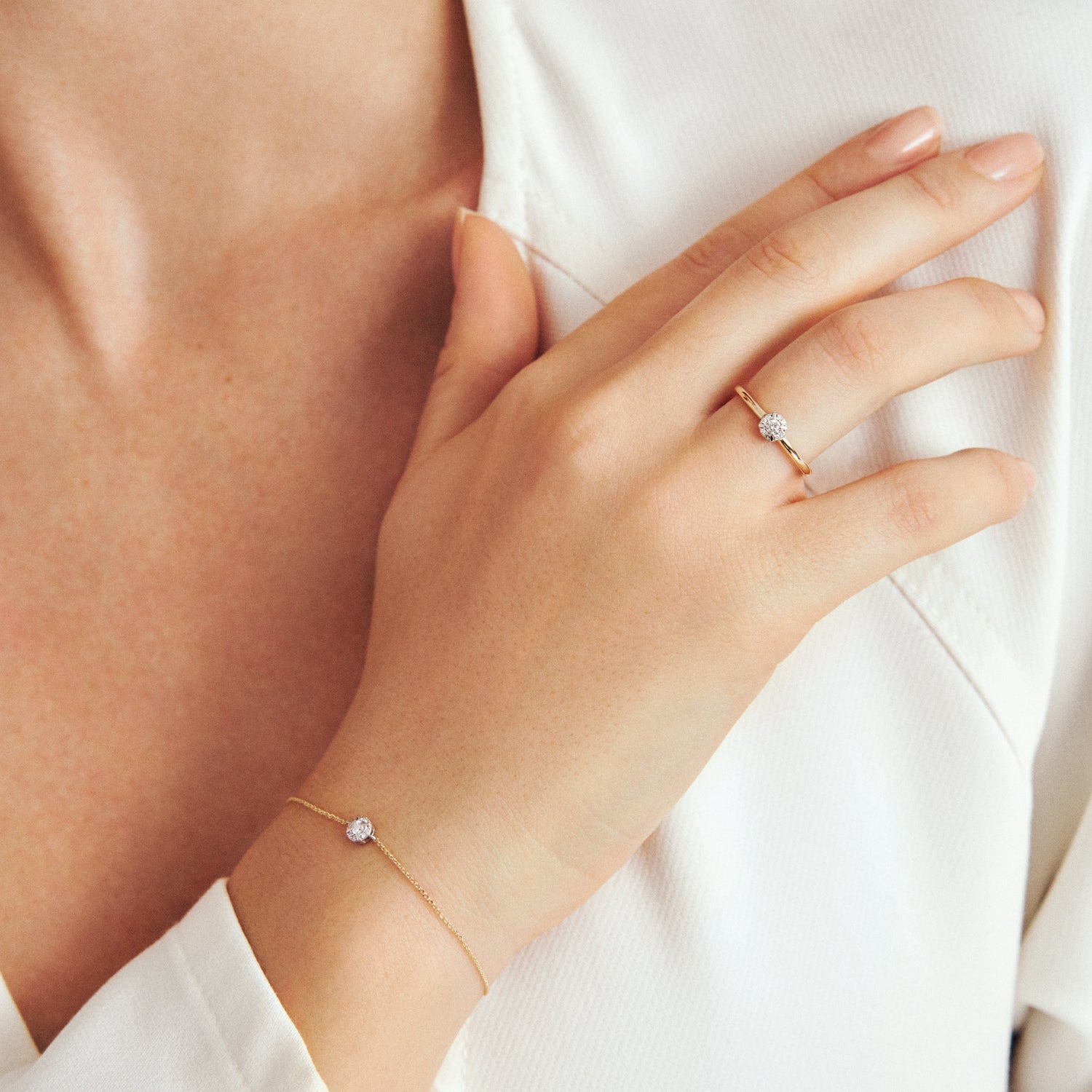 14k Gelbgold & Weissgold