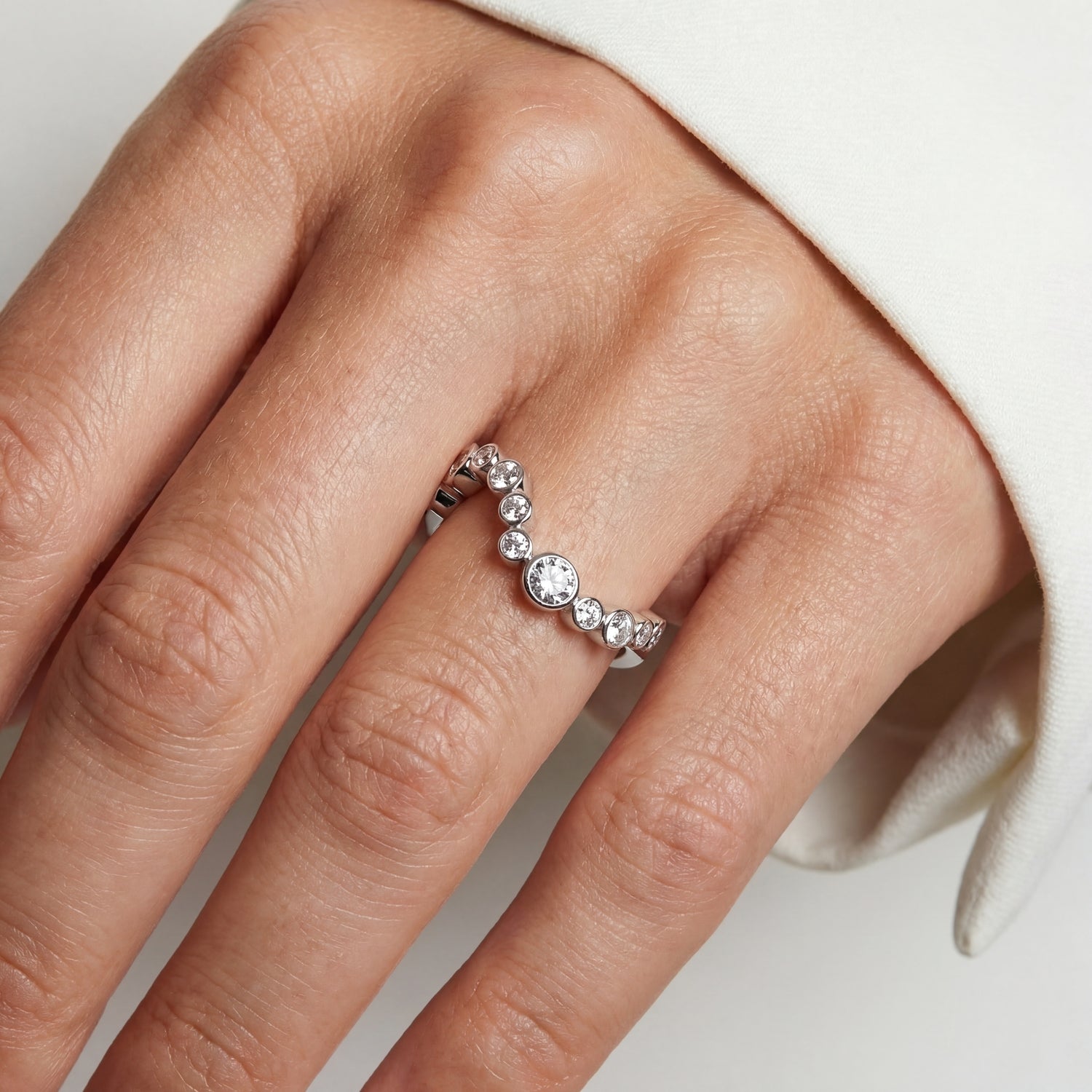 Sterlingsilber 925 | Weiß | 60, Sterlingsilber 925 | Weiß | 58, Sterlingsilber 925 | Weiß | 56, Sterlingsilber 925 | Weiß | 54, Sterlingsilber 925 | Weiß | 52, Sterlingsilber 925 | Weiß | 50