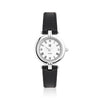Stainless steel Silver | Schwarzes Lederarmband