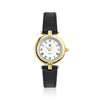 Stainless steel gold | Schwarzes Lederarmband