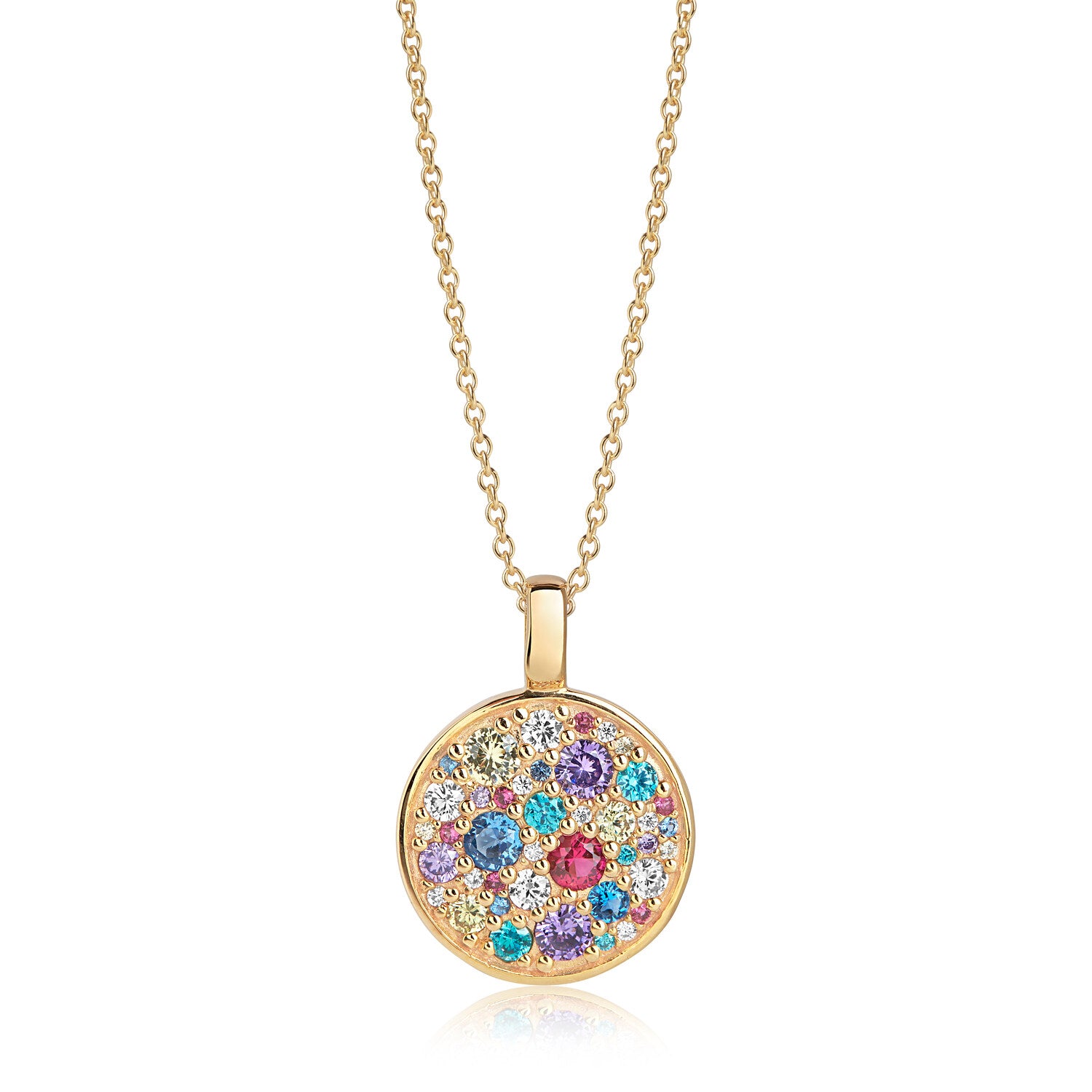 18Kvergoldet | Rainbow coloured zirkonia