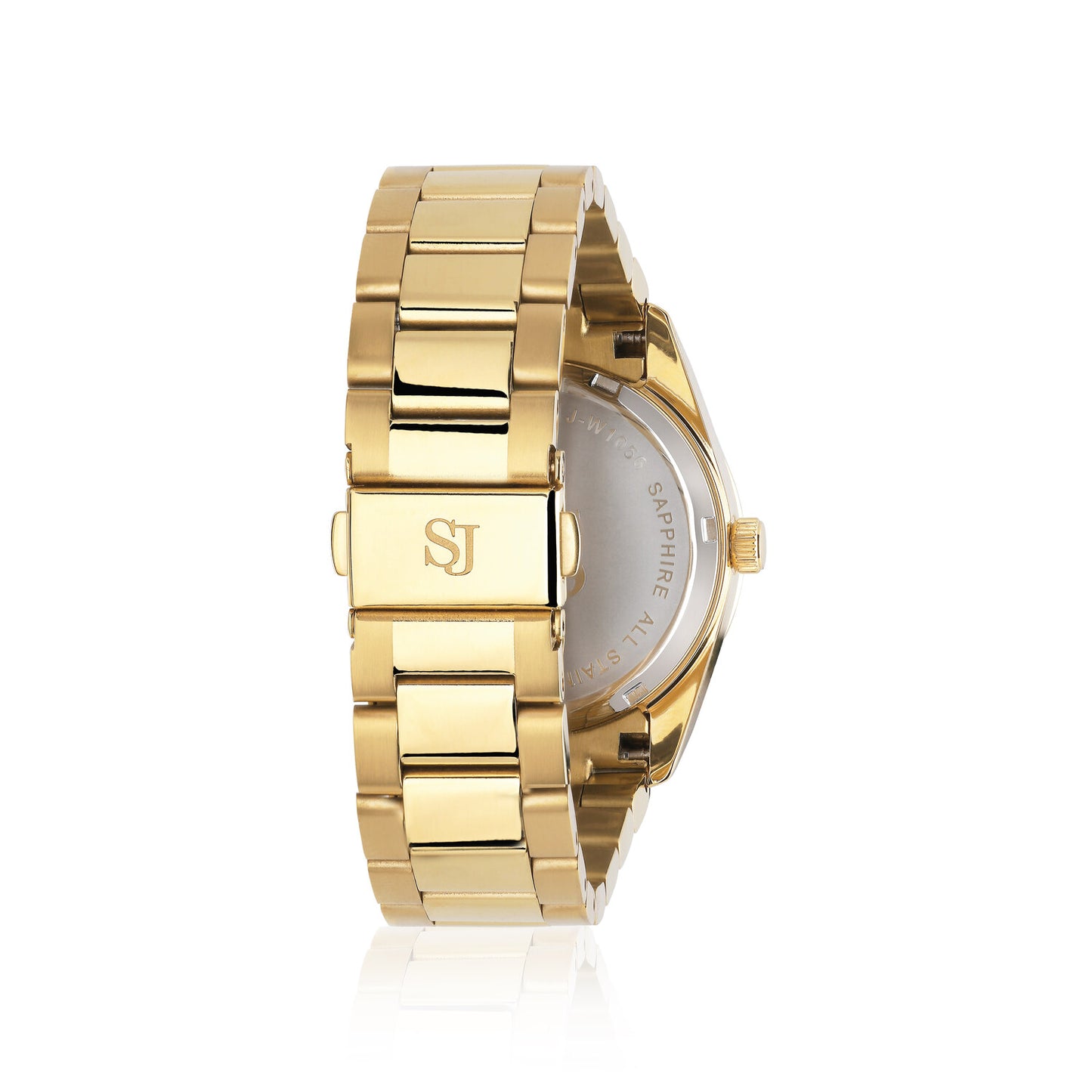 Stainless steel gold | Silbernes Zifferblatt und weißen Zirkone