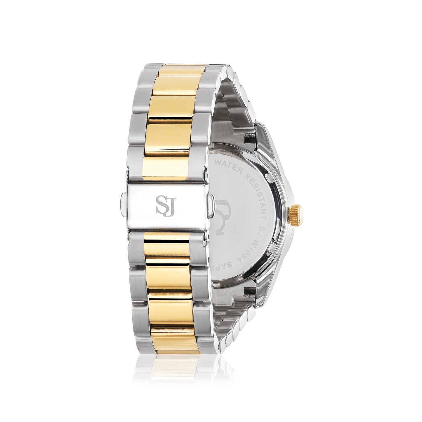 Stainless steel silver & gold | Silbernes Zifferblatt und weißen Zirkone
